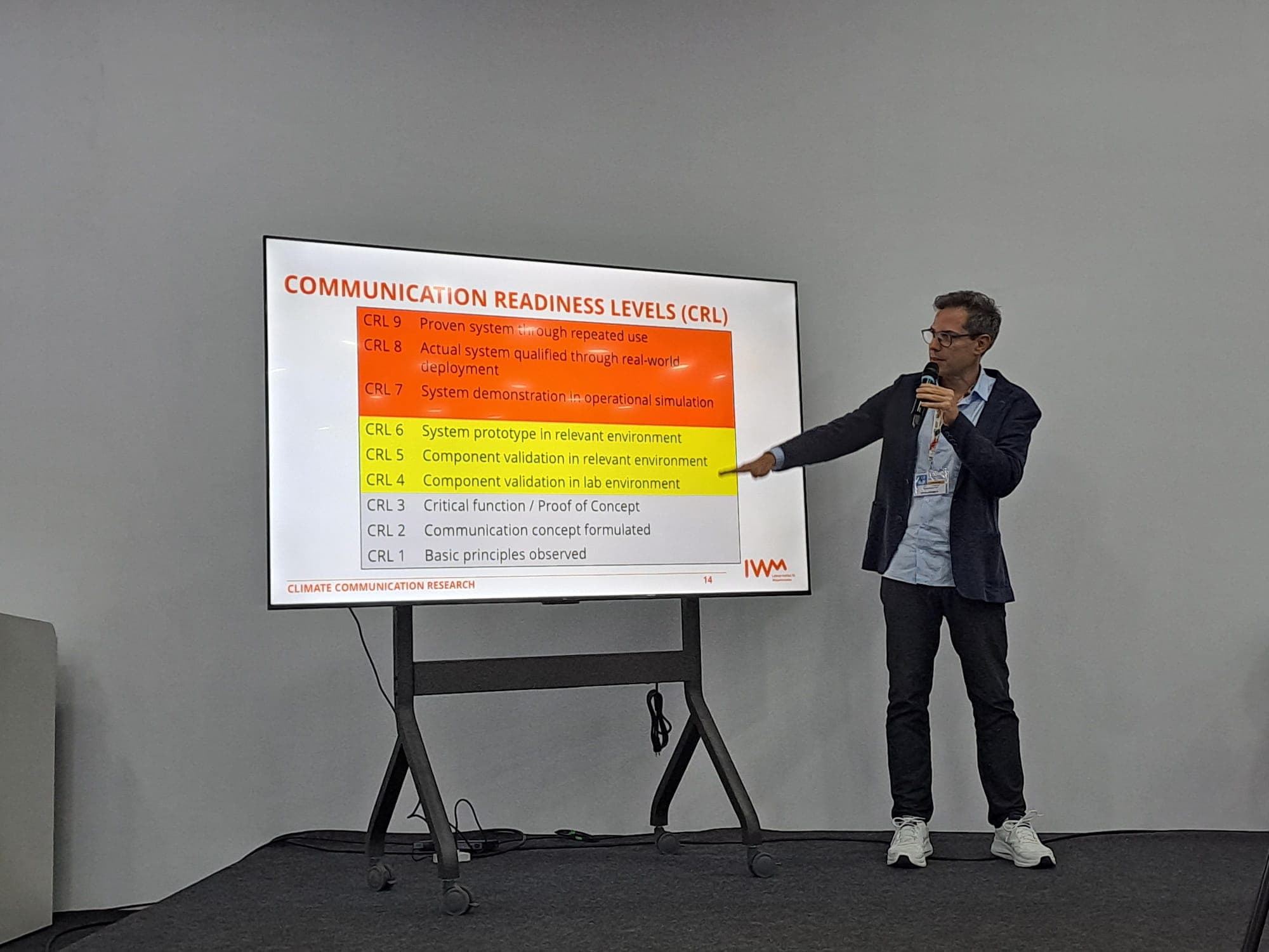 Markus Huff during his presentation at the World Climate Conference