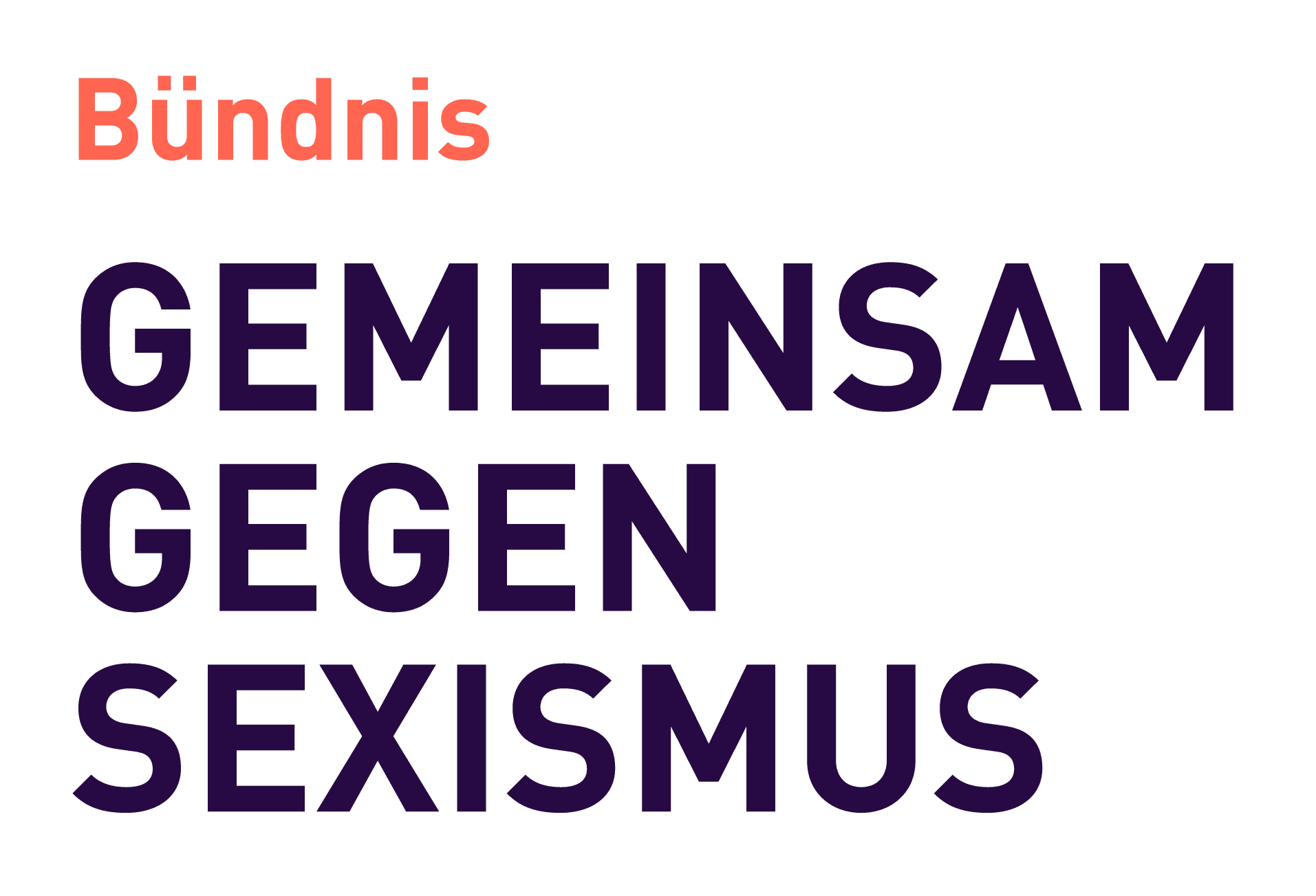 The "Bündnis "Gemeinsam gegen Sexismus"" logo