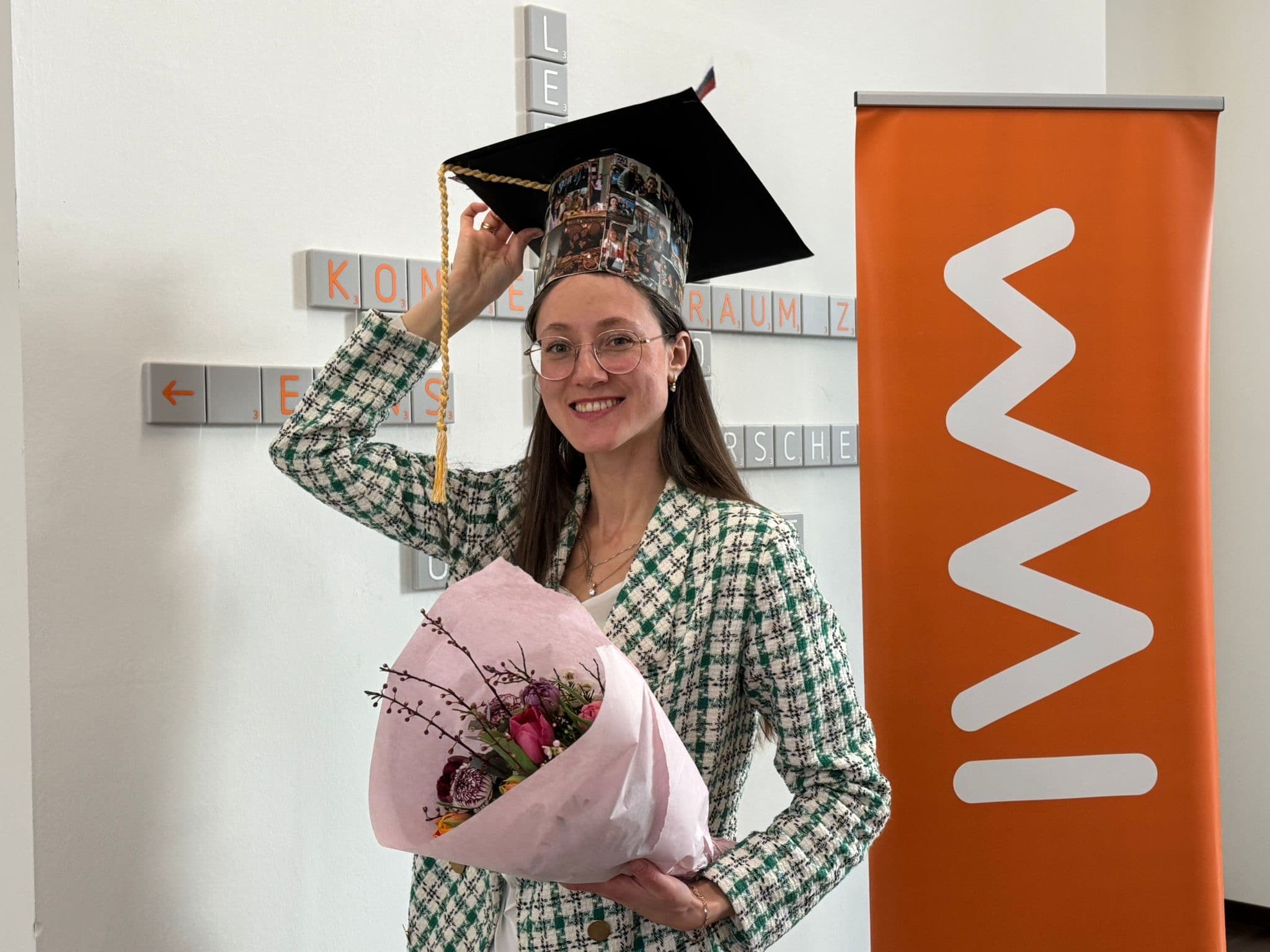 Ekaterina Varkentin on the day of her PhD defense