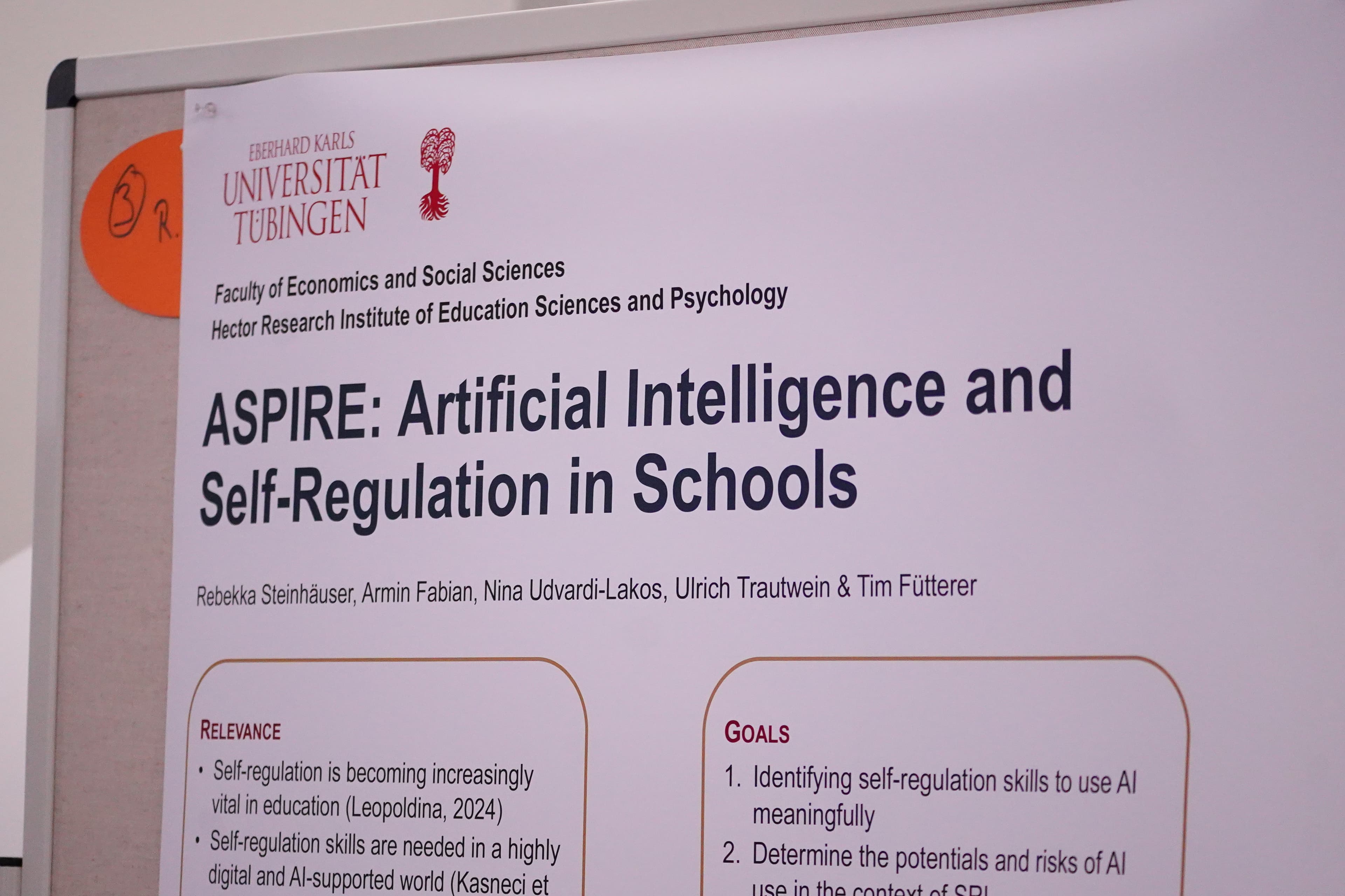 A research poster at Digital Education Day 2025 at the IWM in Tübingen